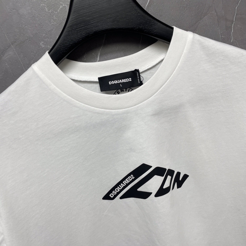 DSQUARED2 Icon Logo White Short-Sleeve T-Shirt