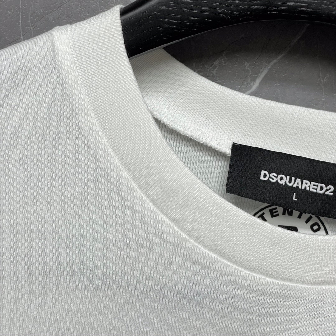 DSQUARED2 Icon Logo White Short-Sleeve T-Shirt