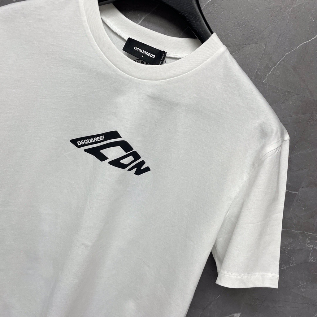 DSQUARED2 Icon Logo White Short-Sleeve T-Shirt
