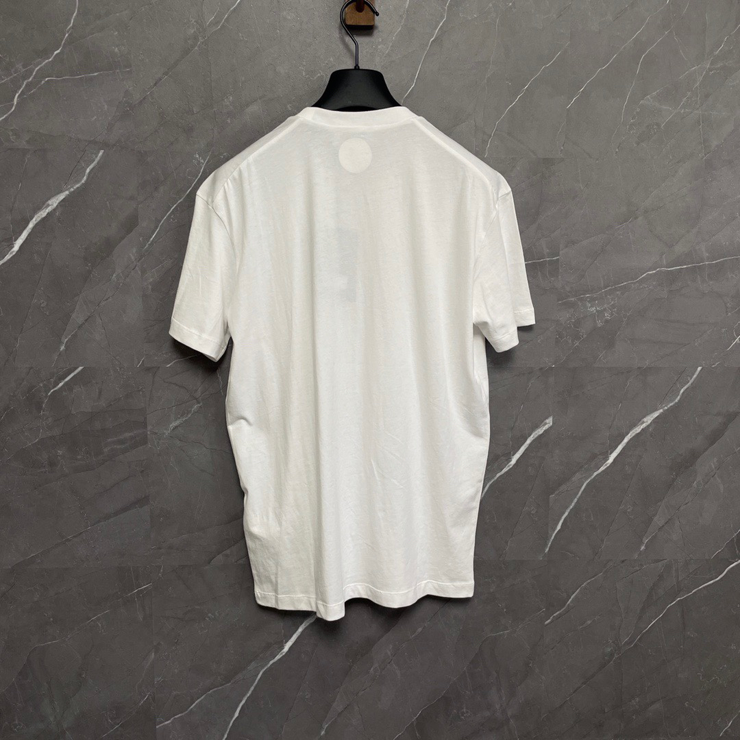 DSQUARED2 Chest Pocket Logo White Short-Sleeve T-Shirt