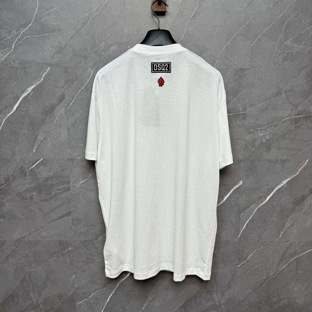 DSQUARED2 Minimal Back Patch White T-Shirt