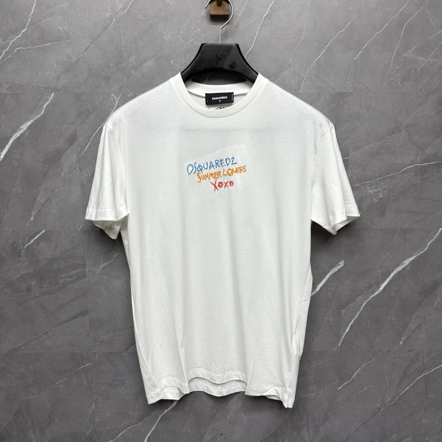 DSQUARED2 Summer Lovers Embroidered Logo White T-Shirt