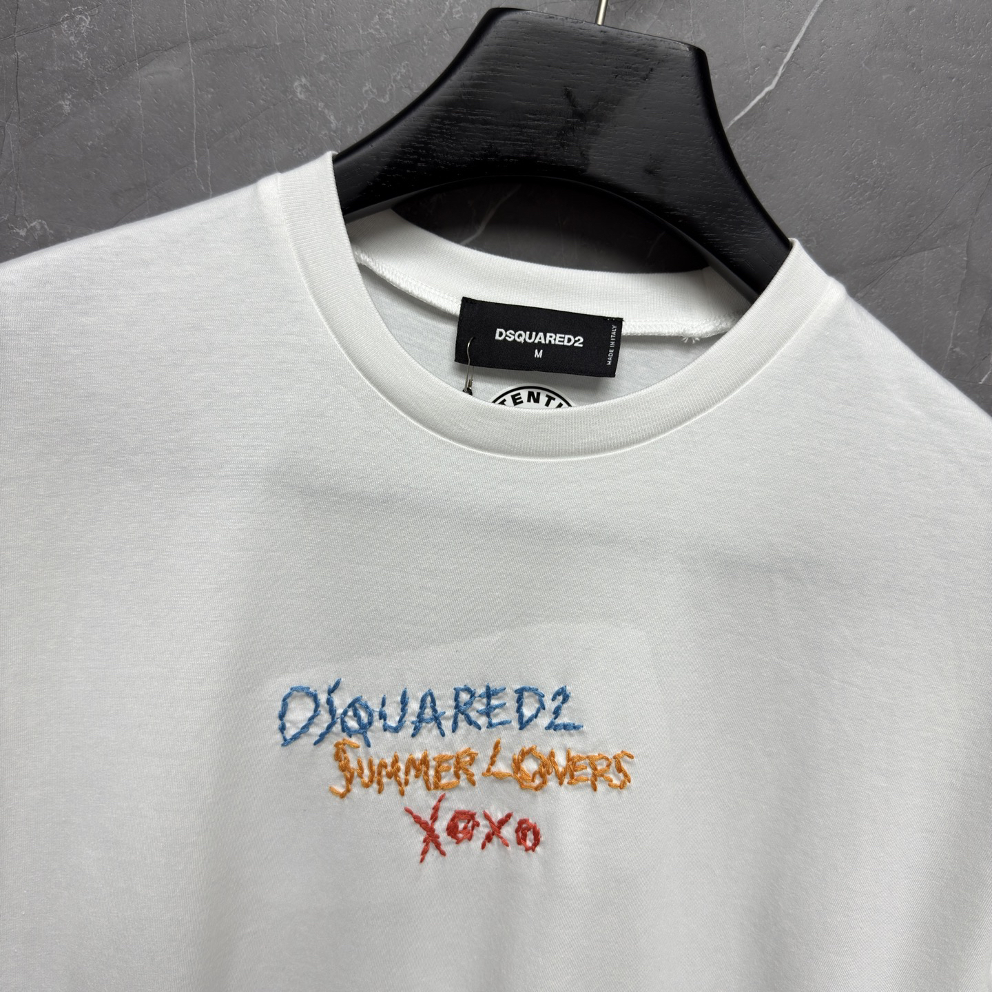 DSQUARED2 Summer Lovers Embroidered Logo White T-Shirt