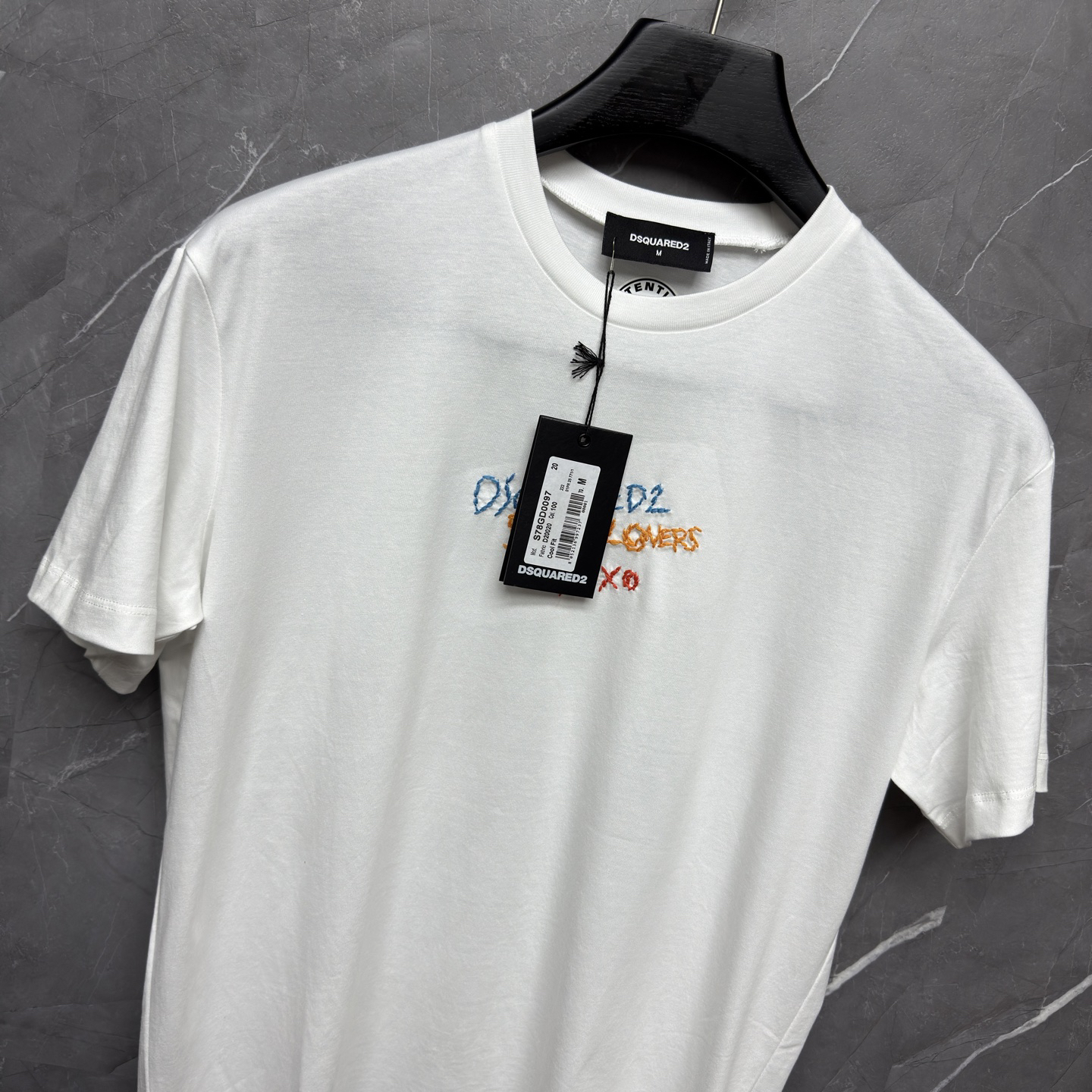 DSQUARED2 Summer Lovers Embroidered Logo White T-Shirt