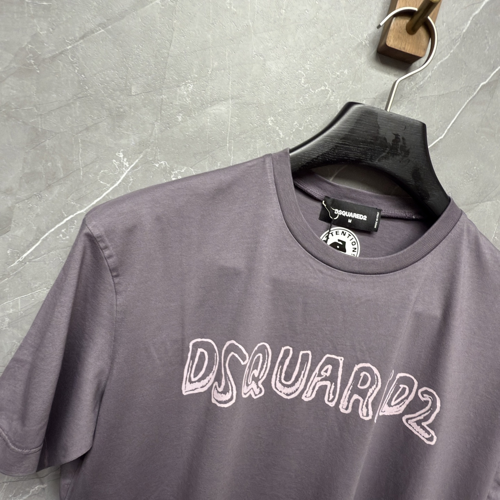 DSQUARED2 Sketch Logo Dusty Purple T-Shirt