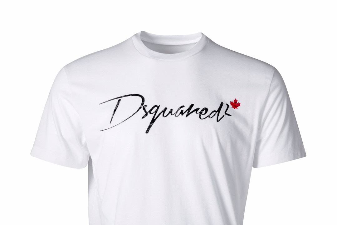 DSQUARED2 Script Logo with Maple Leaf Short-Sleeve T-Shirt