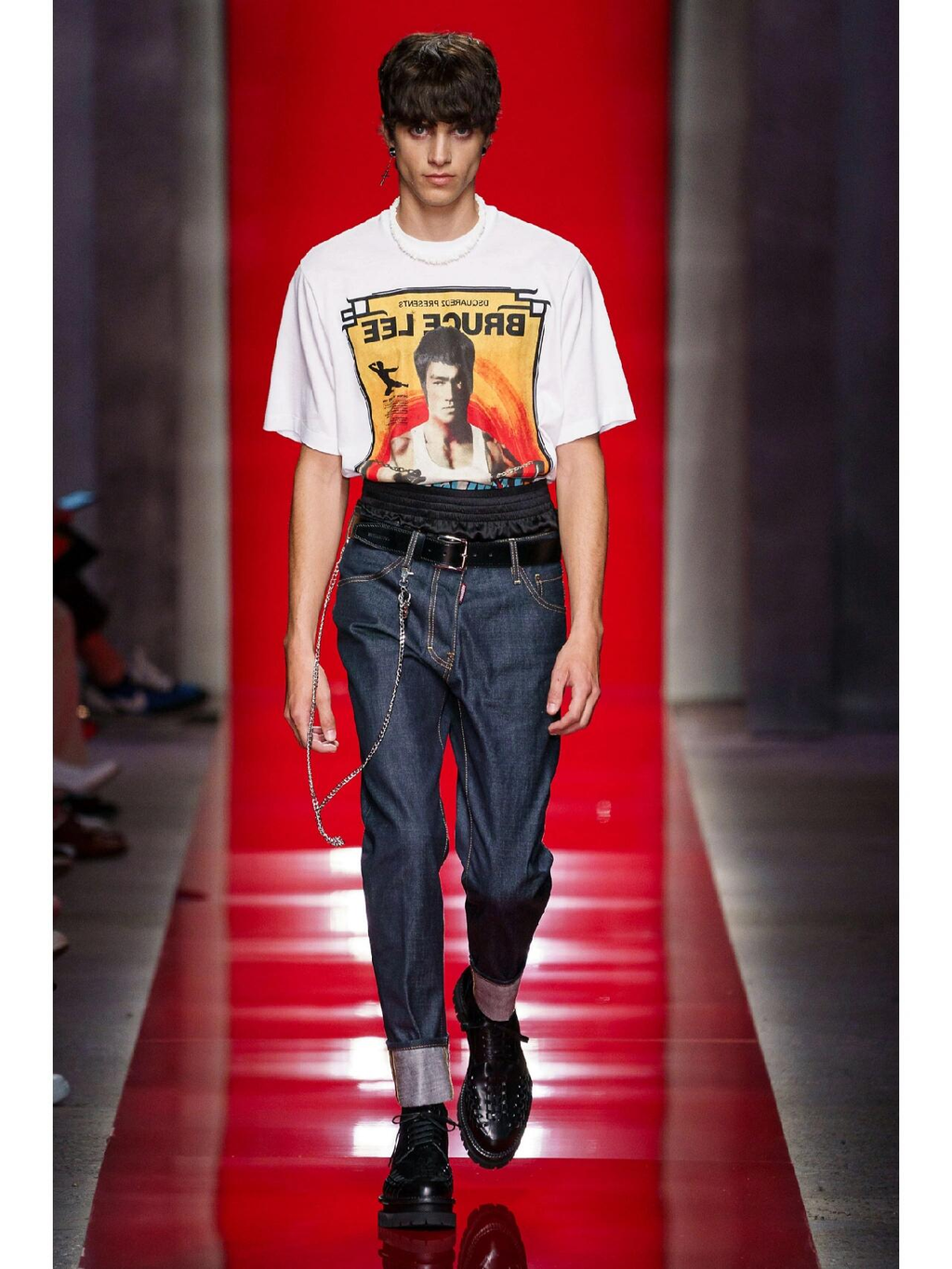 DSQUARED2 Bruce Lee "Fear Is For Others" Graphic White T-Shirt