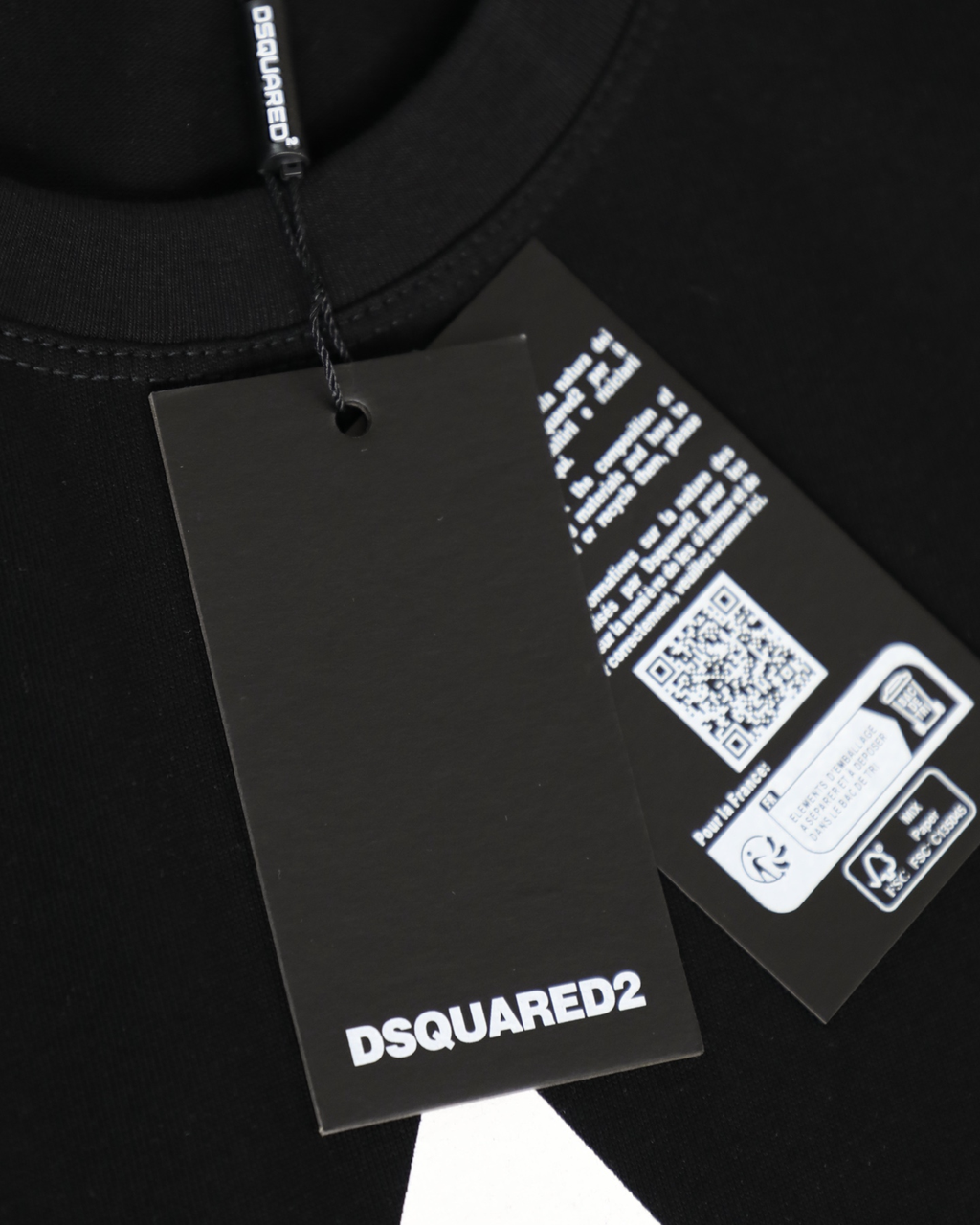 DSQUARED2 DSQ2 Maple Leaf Logo Black T-Shirt