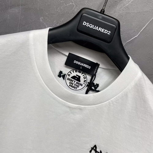 DSQUARED2 "Amore I Love You" Handwritten Slogan White T-Shirt