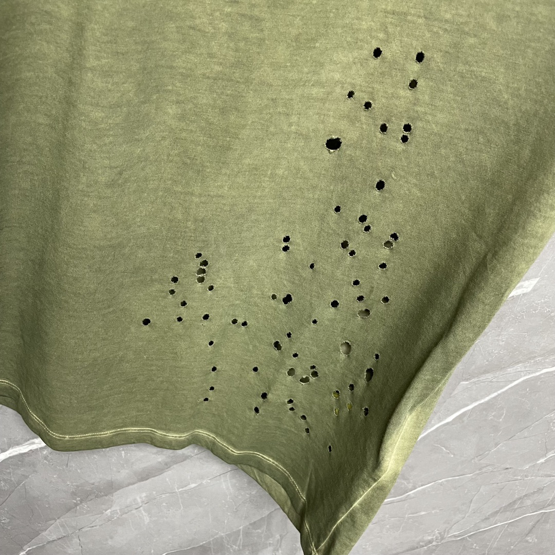 DSQUARED2 Vicious Bros Distressed Military Green T-Shirt