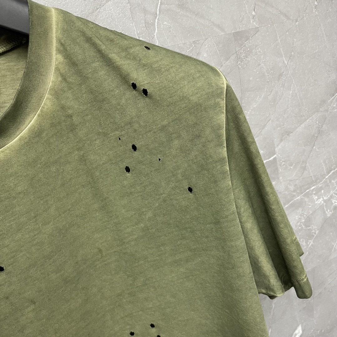 DSQUARED2 Vicious Bros Distressed Military Green T-Shirt