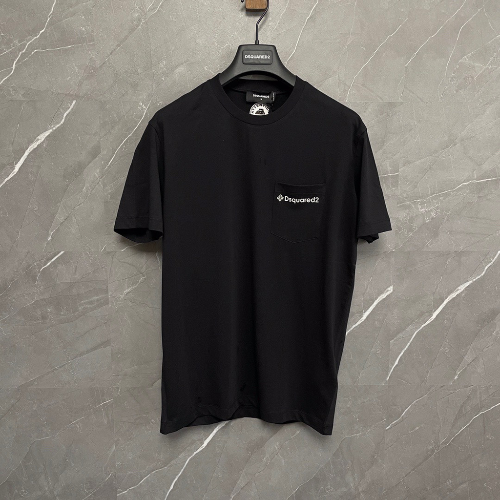 DSQUARED2 Chest Pocket Logo Black T-Shirt
