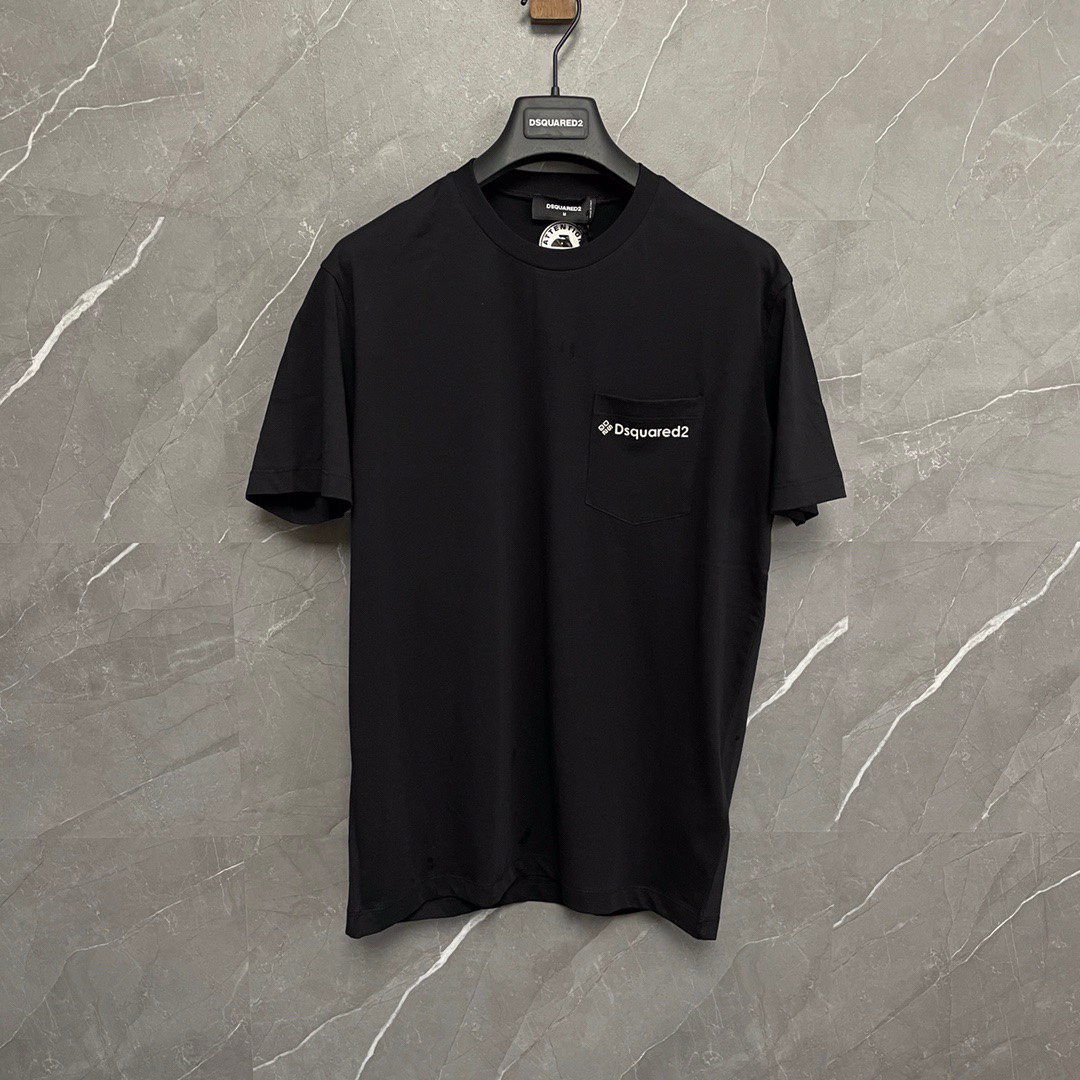 DSQUARED2 Chest Pocket Logo Black T-Shirt