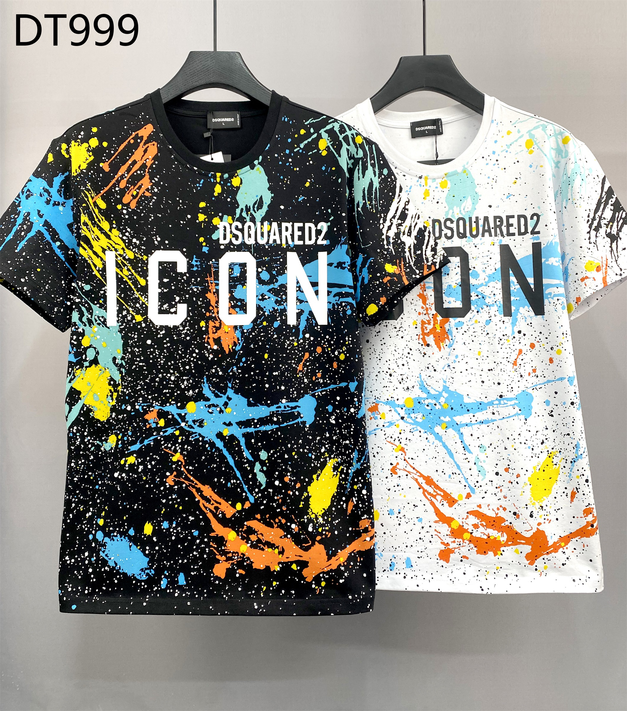 DSQUARED2 ICON Paint-Splatter Short-Sleeve T-Shirt