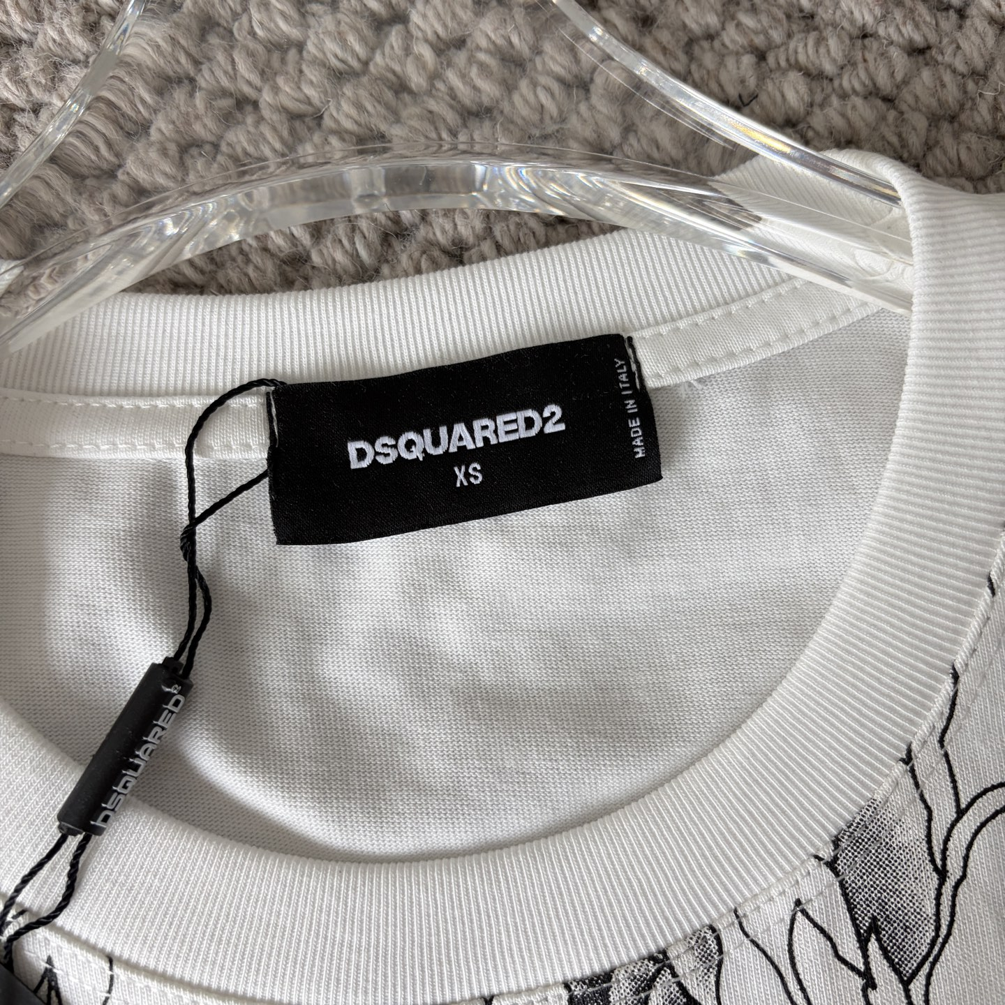 DSQUARED2 Dragon Graphic Print White T-Shirt