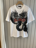 DSQUARED2 Dragon Graphic Print White T-Shirt