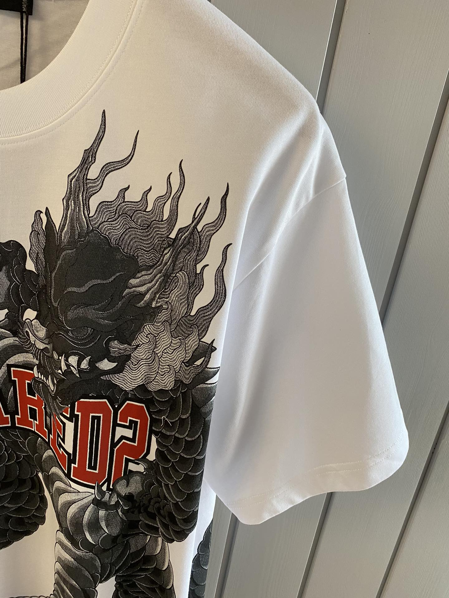 DSQUARED2 Dragon Graphic Print White T-Shirt