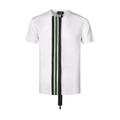 DSQUARED2 Asymmetric Zip Stripe White T-Shirt