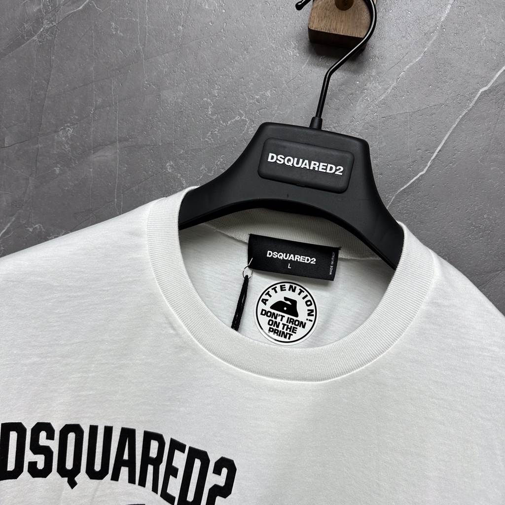 DSQUARED2 "Keep Exploring" Slogan White T-Shirt