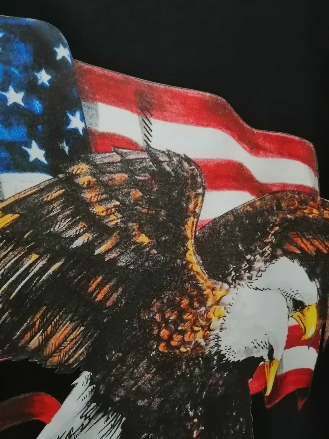 DSQUARED2 Eagle & American Flag Graphic Black T-Shirt