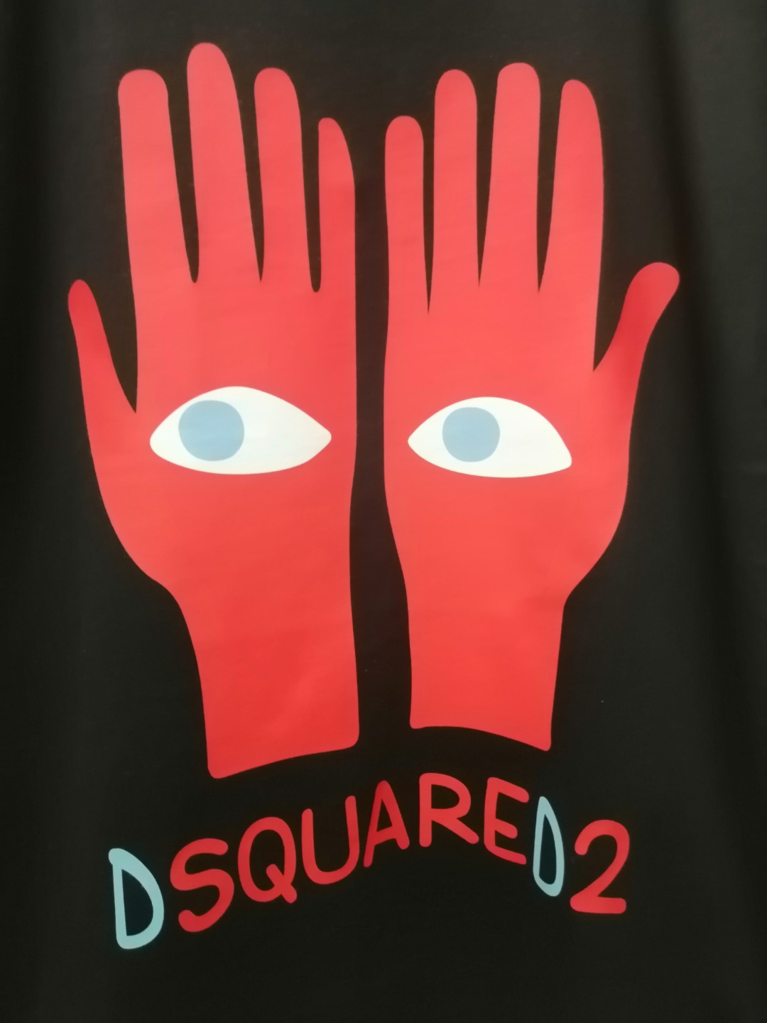 DSQUARED2 Hand & Eye Graphic Black T-Shirt