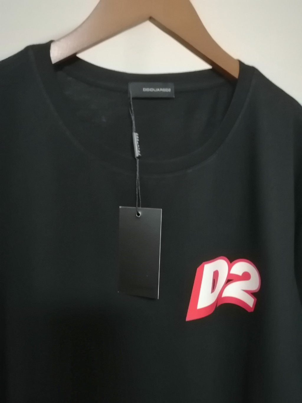DSQUARED2 D2 Logo Chest Black T-Shirt