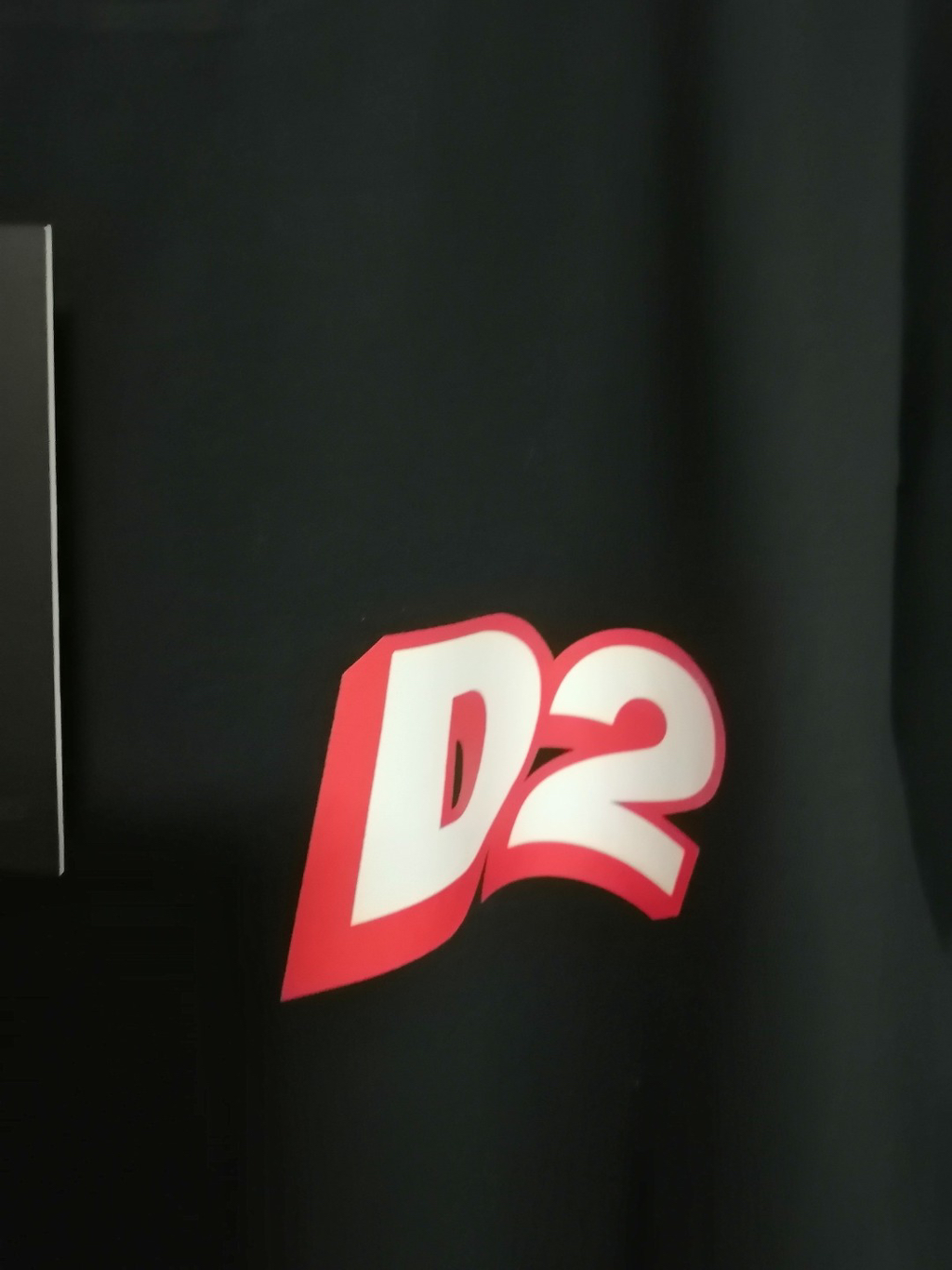 DSQUARED2 D2 Logo Chest Black T-Shirt