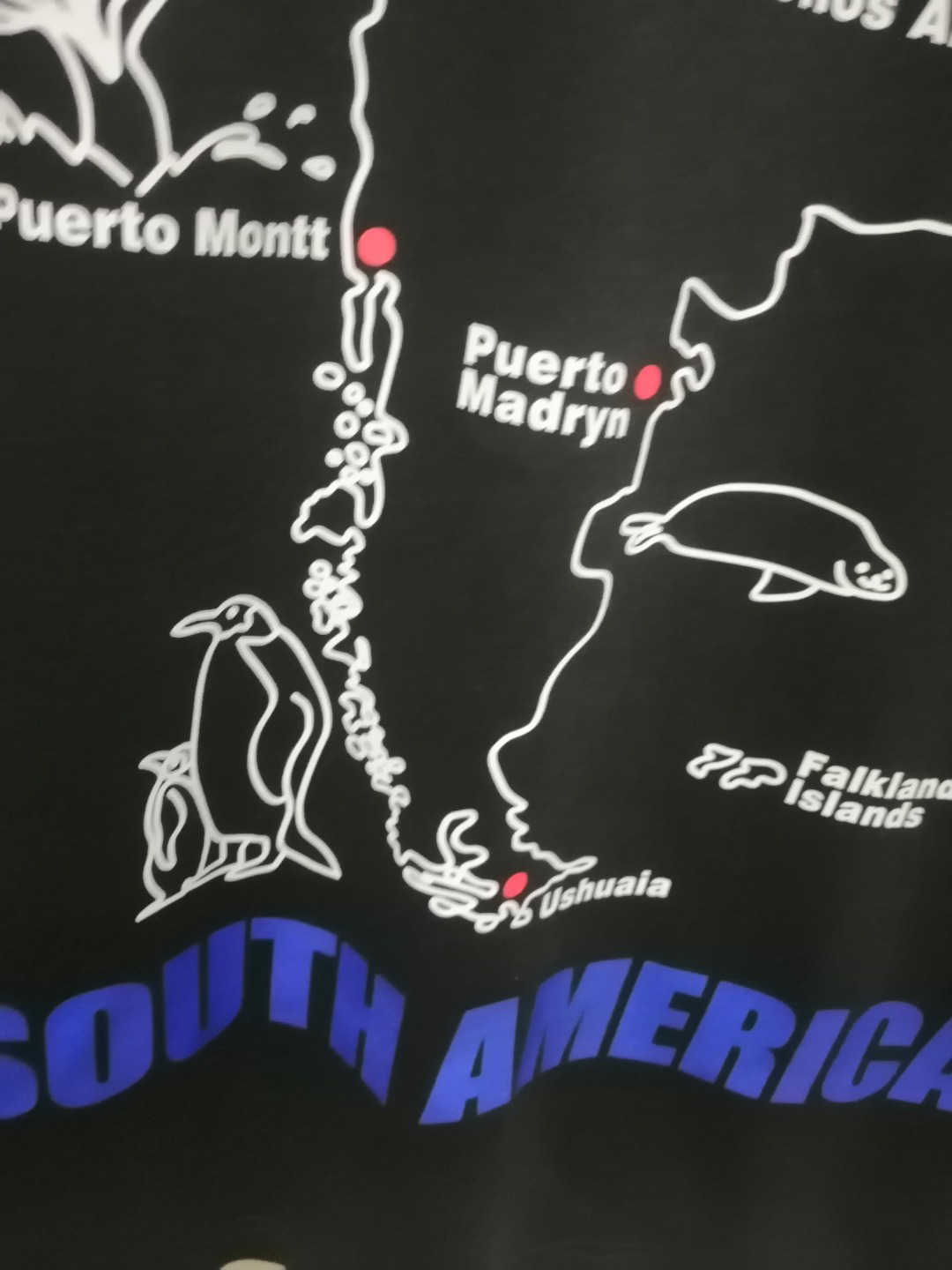 DSQUARED2 South America Map Graphic Black T-Shirt