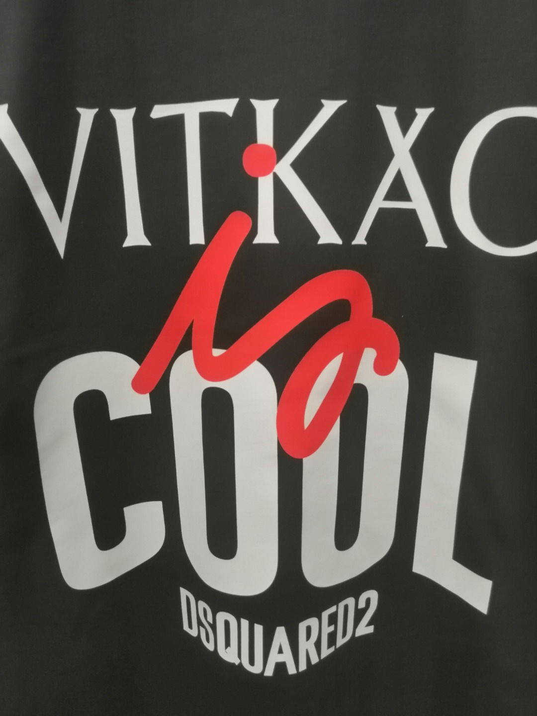DSQUARED2 "It’s Cool" Slogan Black T-Shirt