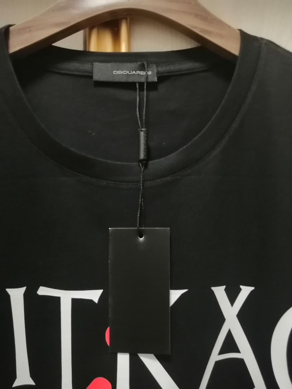 DSQUARED2 "It’s Cool" Slogan Black T-Shirt