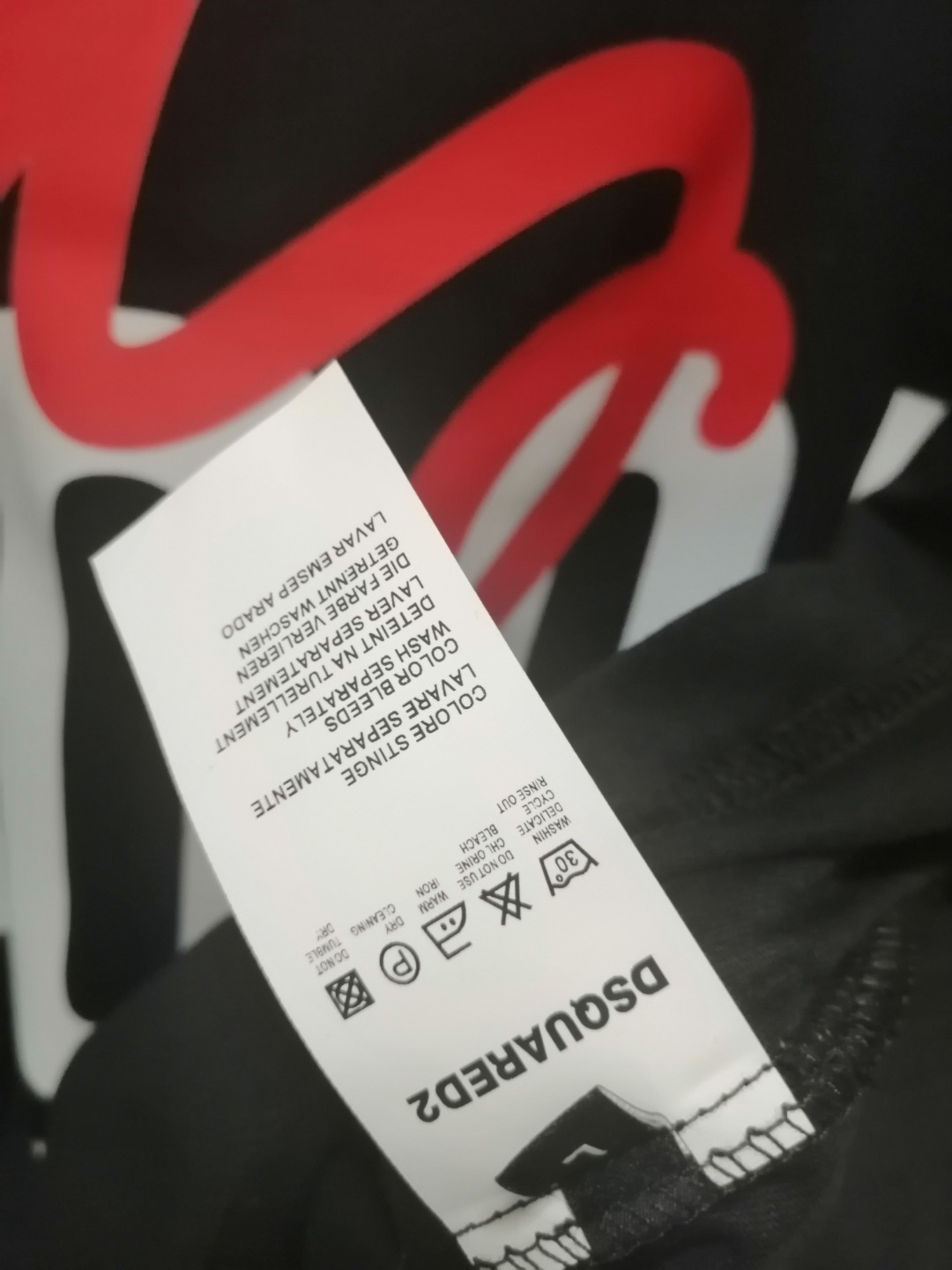 DSQUARED2 "It’s Cool" Slogan Black T-Shirt