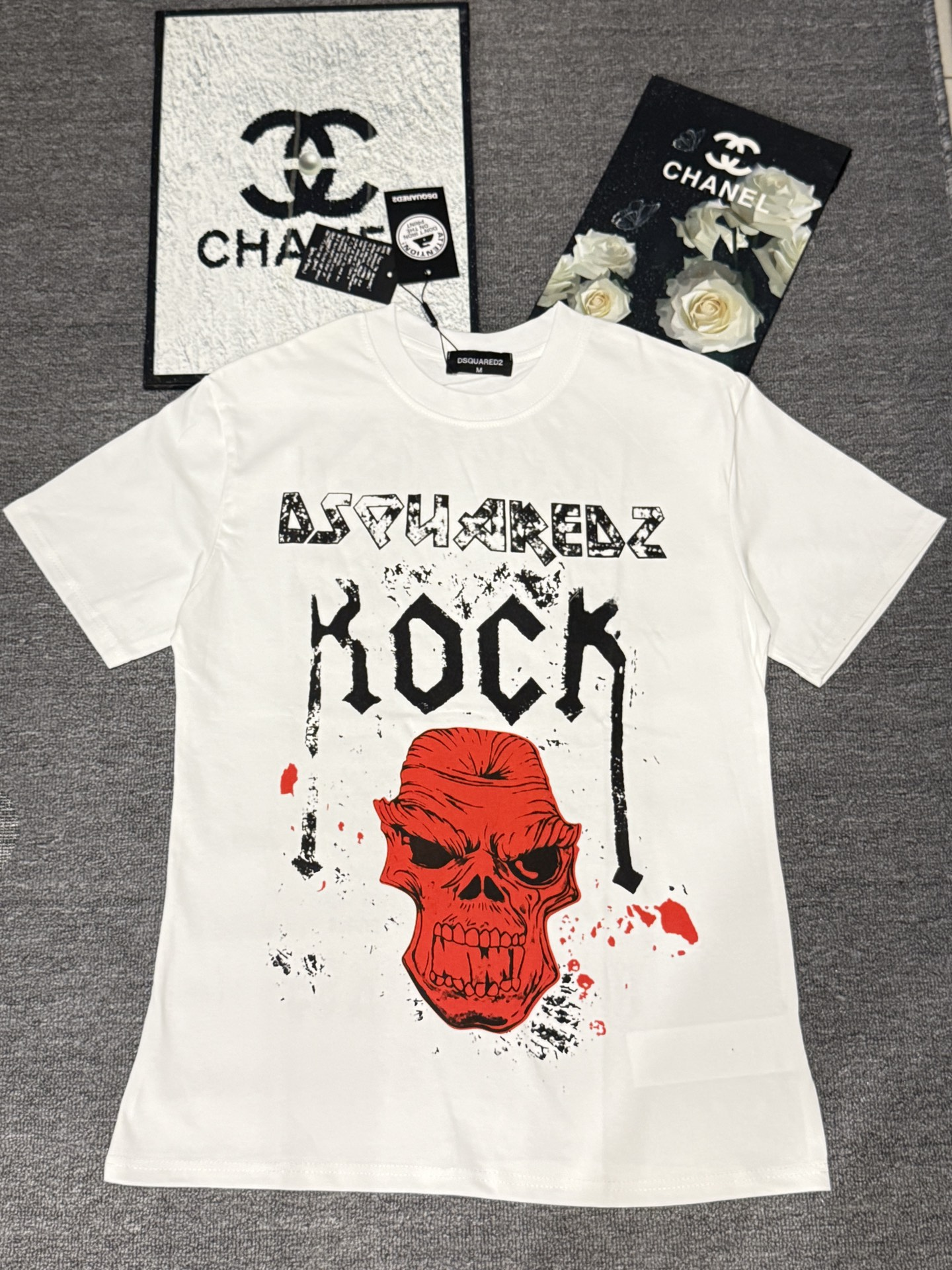 DSQUARED2 "Rock" Skull Graphic T-Shirt
