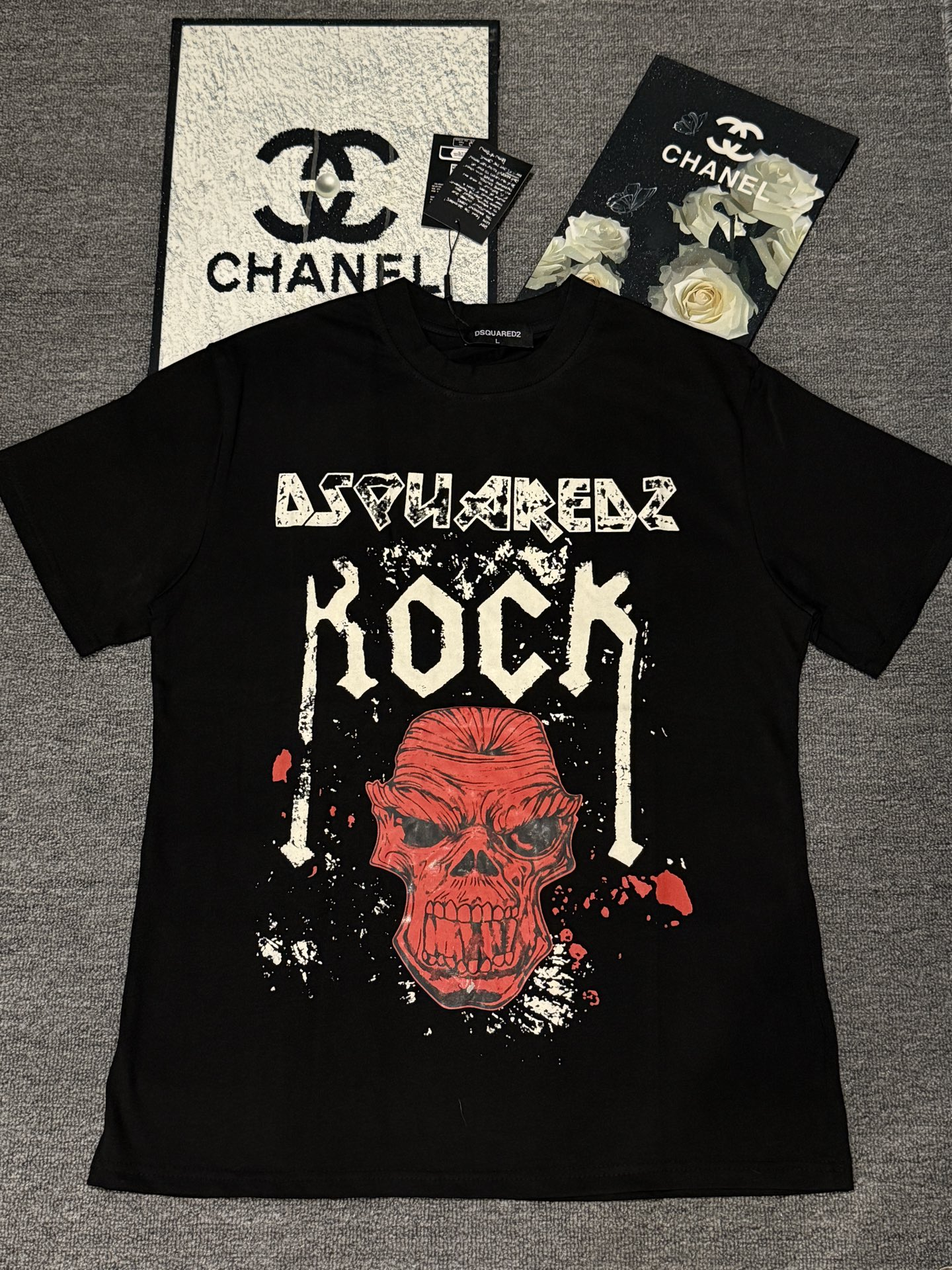 DSQUARED2 "Rock" Skull Graphic T-Shirt