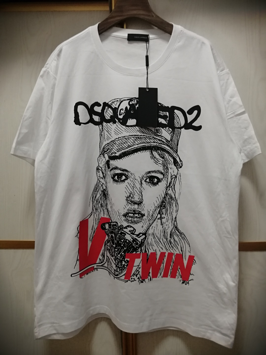 DSQUARED2 Sketch Logo White T-Shirt