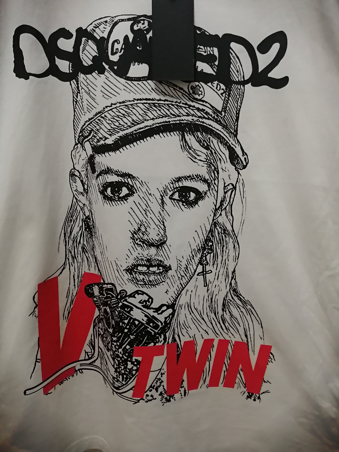 DSQUARED2 Sketch Logo White T-Shirt