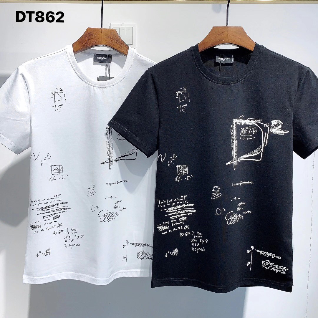 DSQUARED2 Doodle Sketch Scribble T-Shirt