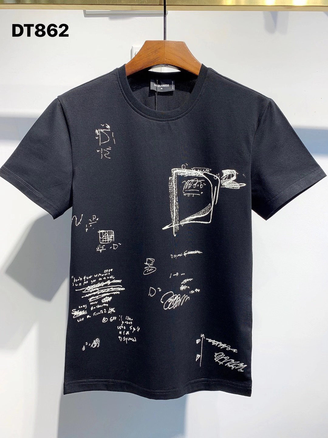 DSQUARED2 Doodle Sketch Scribble T-Shirt