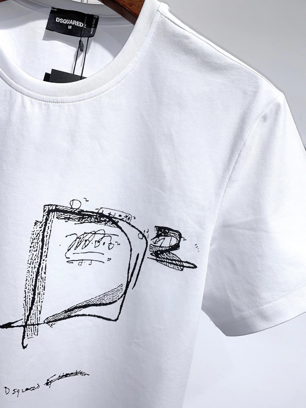 DSQUARED2 Doodle Sketch Scribble T-Shirt