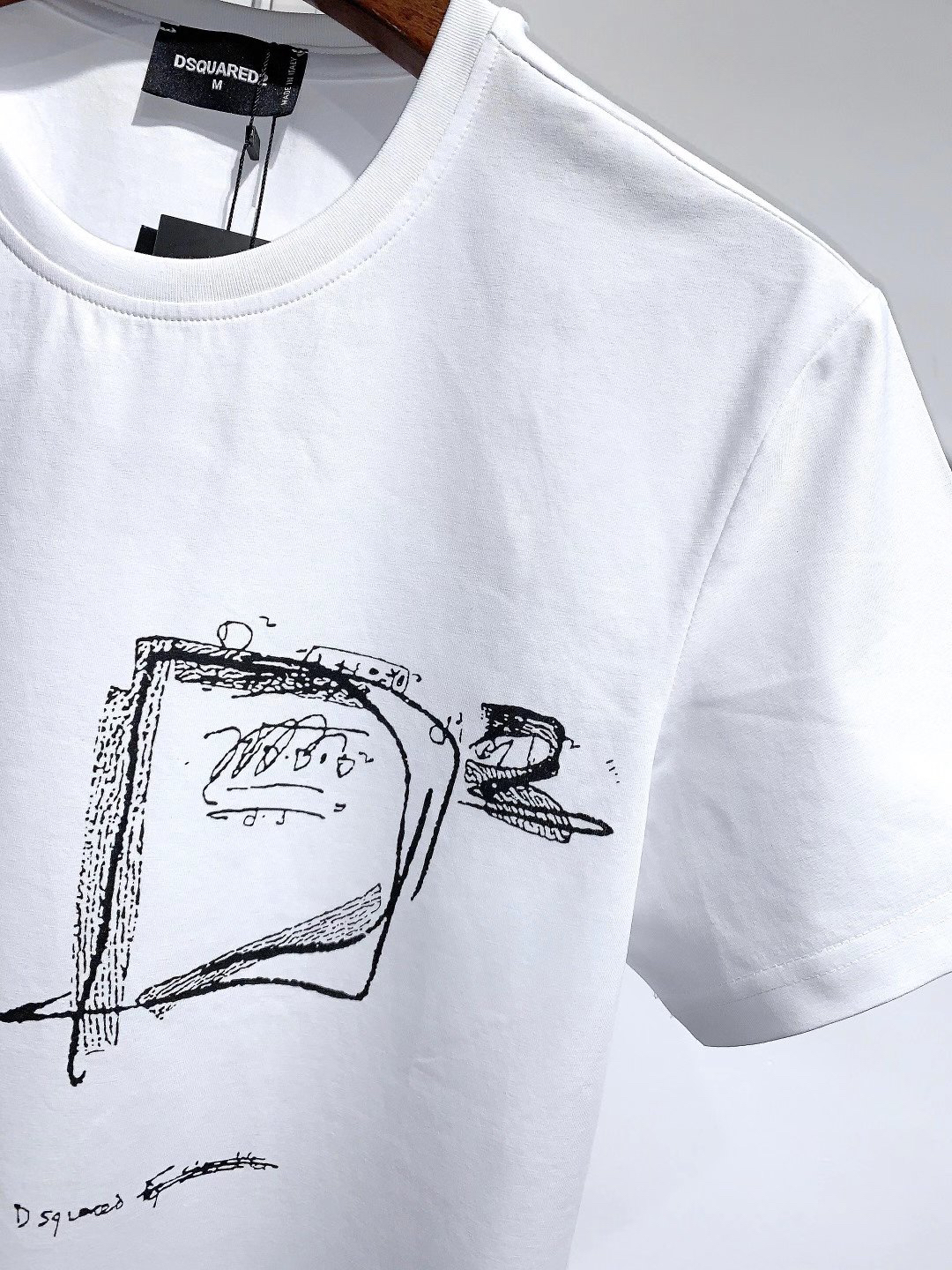 DSQUARED2 Doodle Sketch Scribble T-Shirt