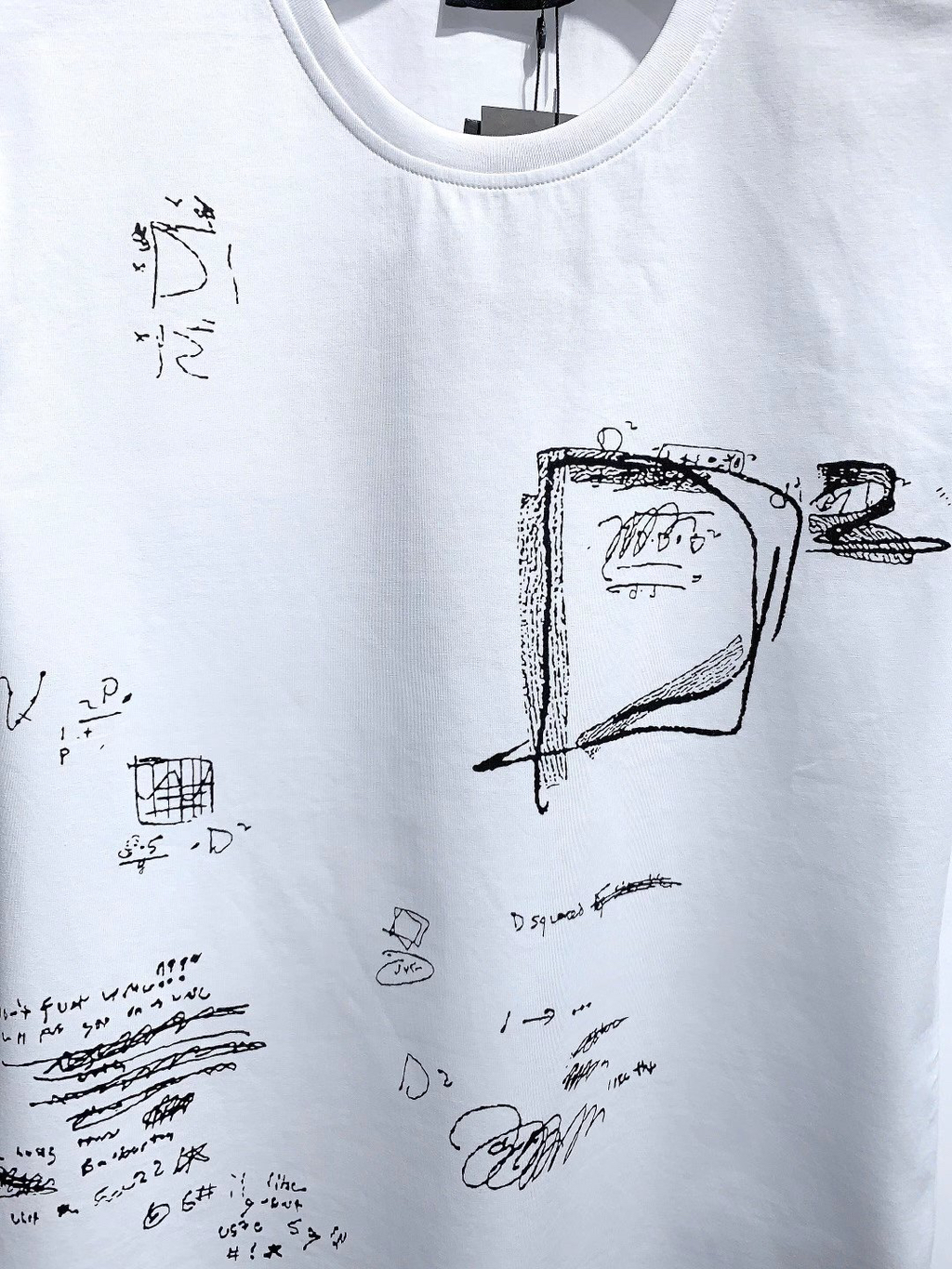 DSQUARED2 Doodle Sketch Scribble T-Shirt