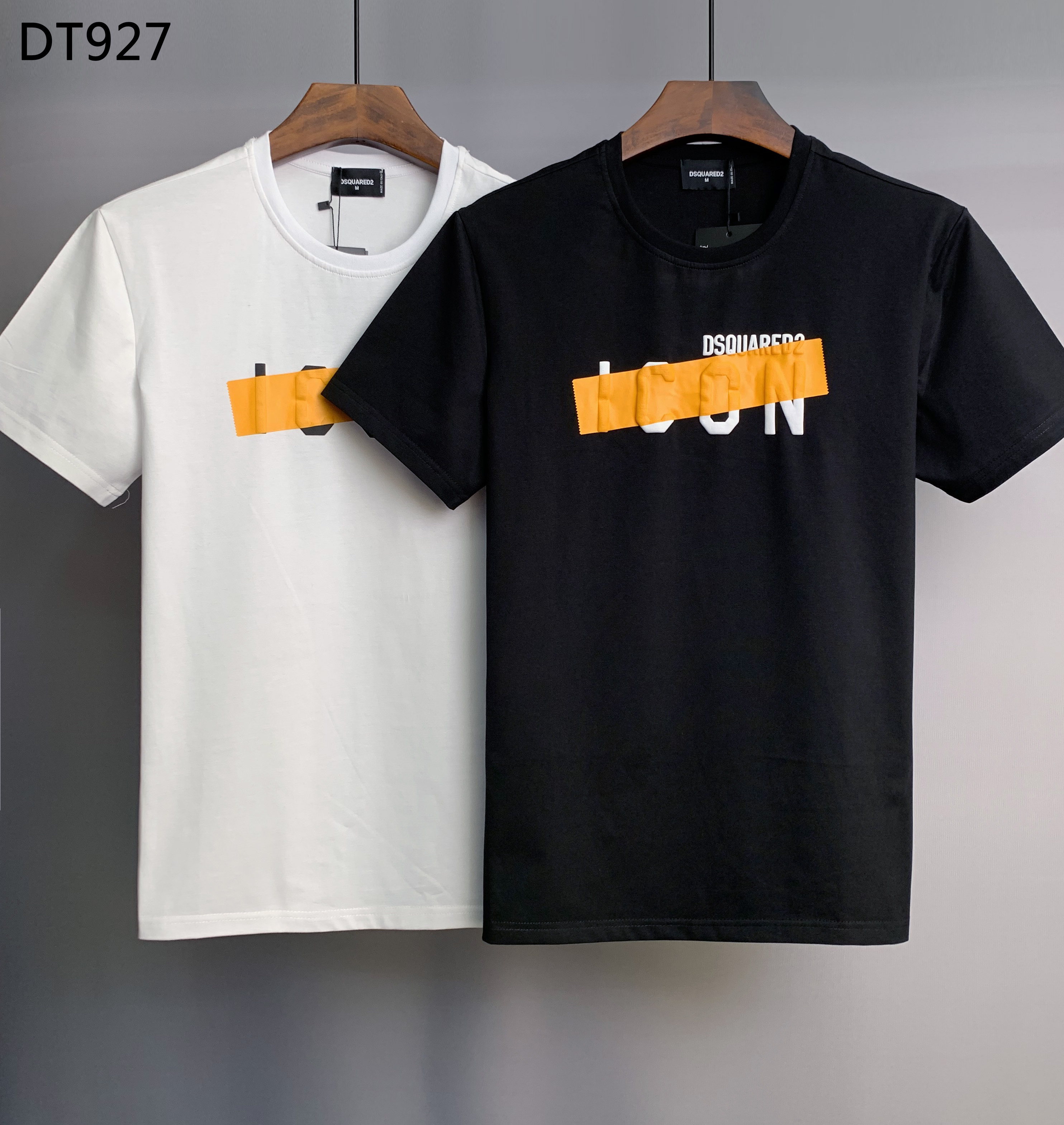 DSQUARED2 ICON Orange Tape Print T-Shirt
