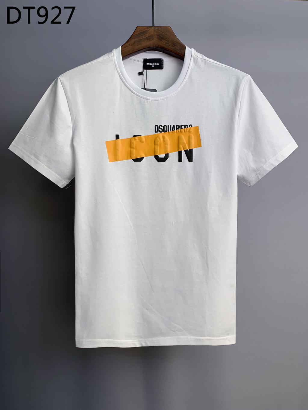 DSQUARED2 ICON Orange Tape Print T-Shirt