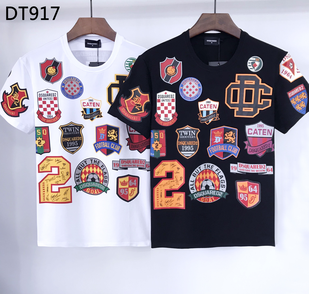 DSQUARED2 Football Crest Patchwork T-Shirt